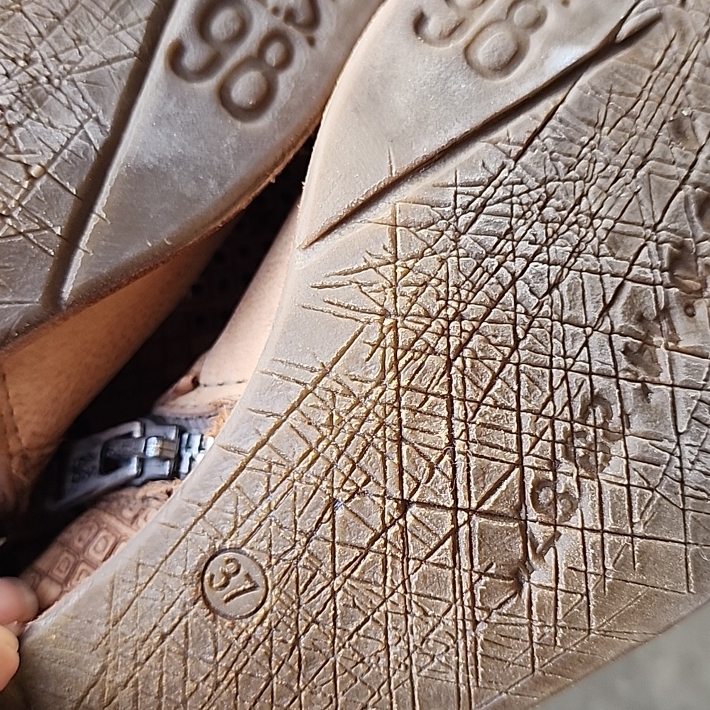 A.S.98 GENE Tan Perforated  Leather Boots with Buckle Detail - Picture 14 of 16